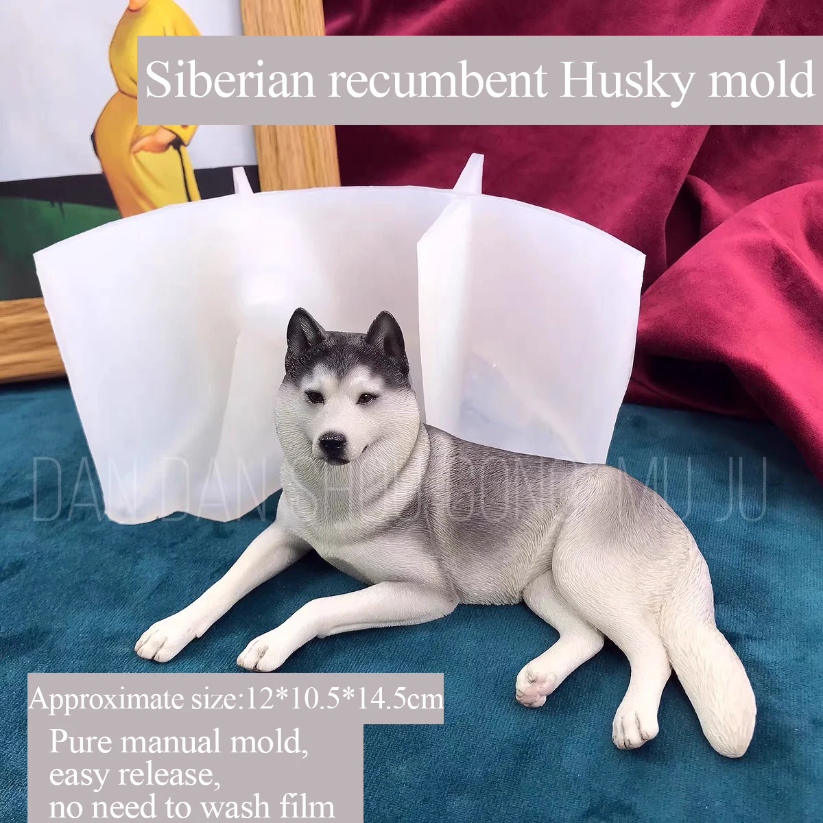 Three-Dimensional Silicone Grinding Tools, Drop Glue, Aromatherapy Plaster, Cute Party, Husky, Manual, DIY image 2