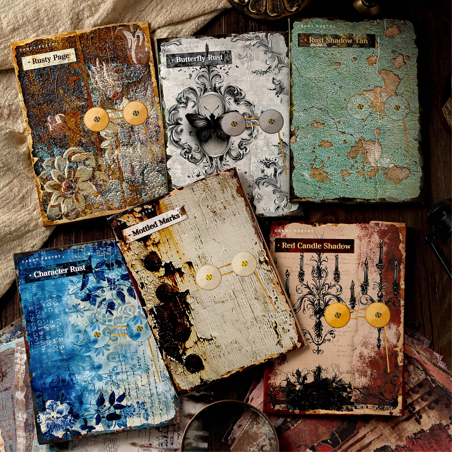 

6packs/LOT Mottled rust shadow series cute lovely retro decorative paper memo pad