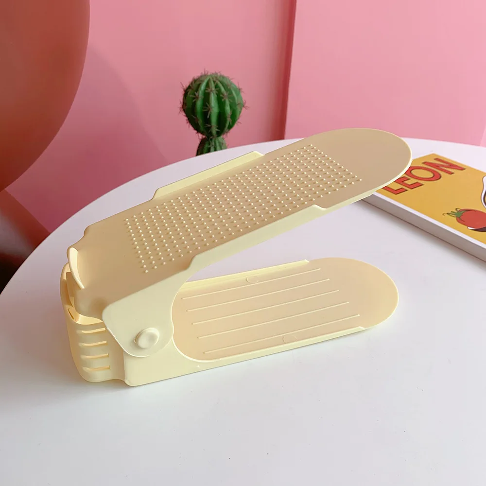 7/100 Stück modernes Schuhregal, Schuhaufbewahrungsregal, doppelschichtig, integriertes, verstellbares Kunststoff-Schuhregal für Zuhause und Wohnzimmer – Detail 1