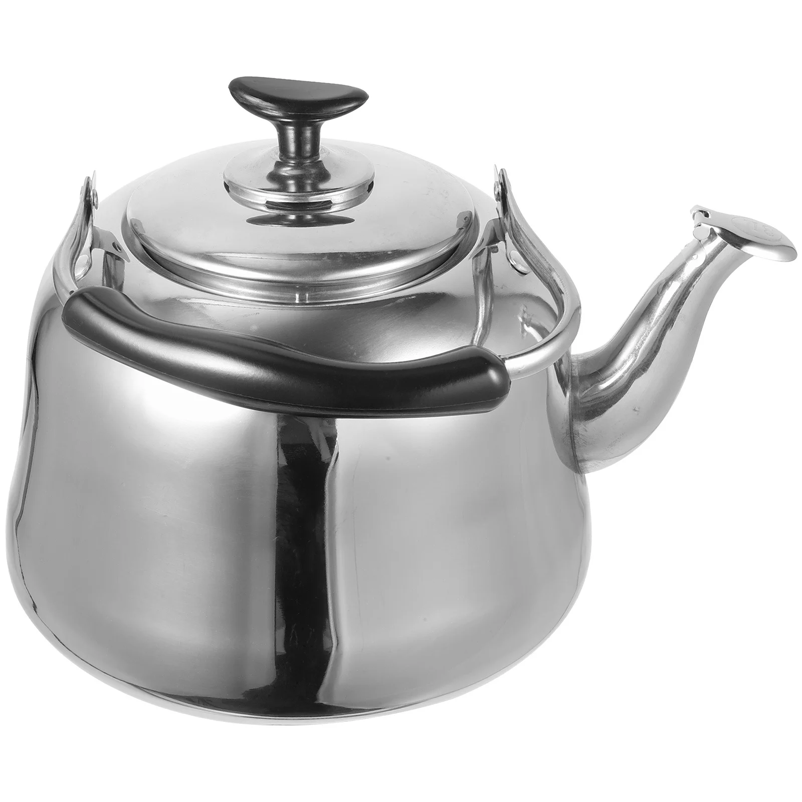

Large Capacity Whistling Kettle Stainless Steel Gas Cooker Teakettle Kitchen Stovetop Boiling Pot Insulated Handle Retro