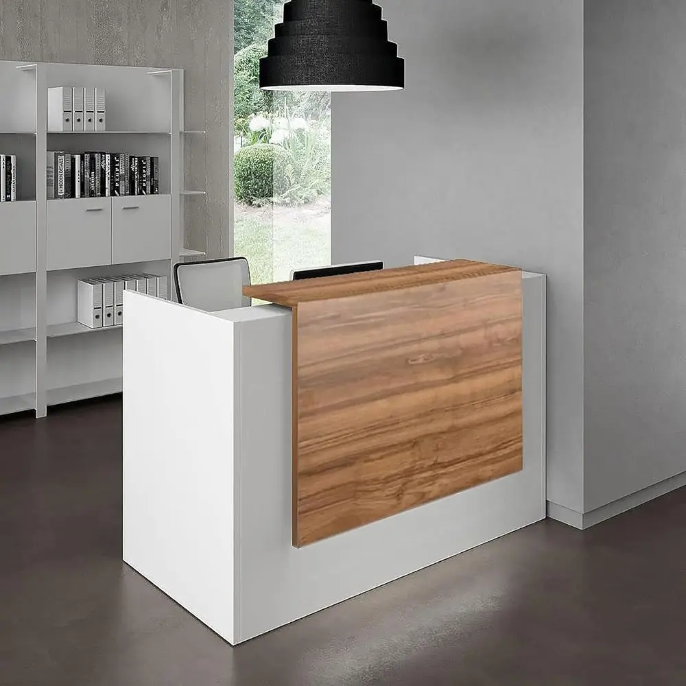 

53 Modern Reversible Desk | Multi-Functional Workstation, Laminate Surface, Suitable for Office, Home, School, and More - White