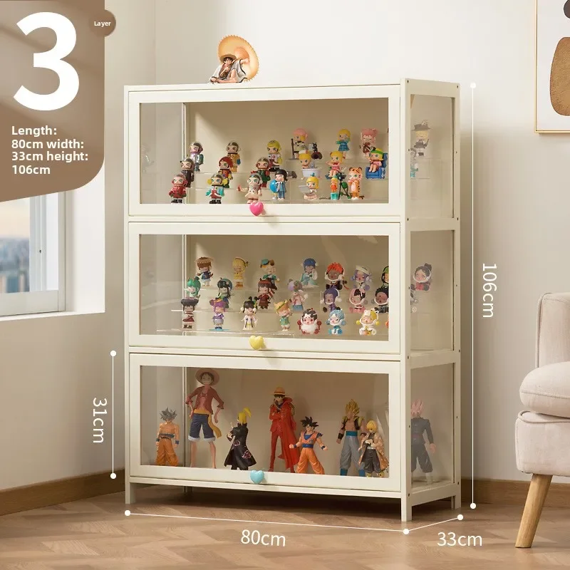 Figure Lego Display Cabinet Household Cream Wind Dustproof Acrylic Transparent Model Toy Blind Box Display Cabinet - view 5