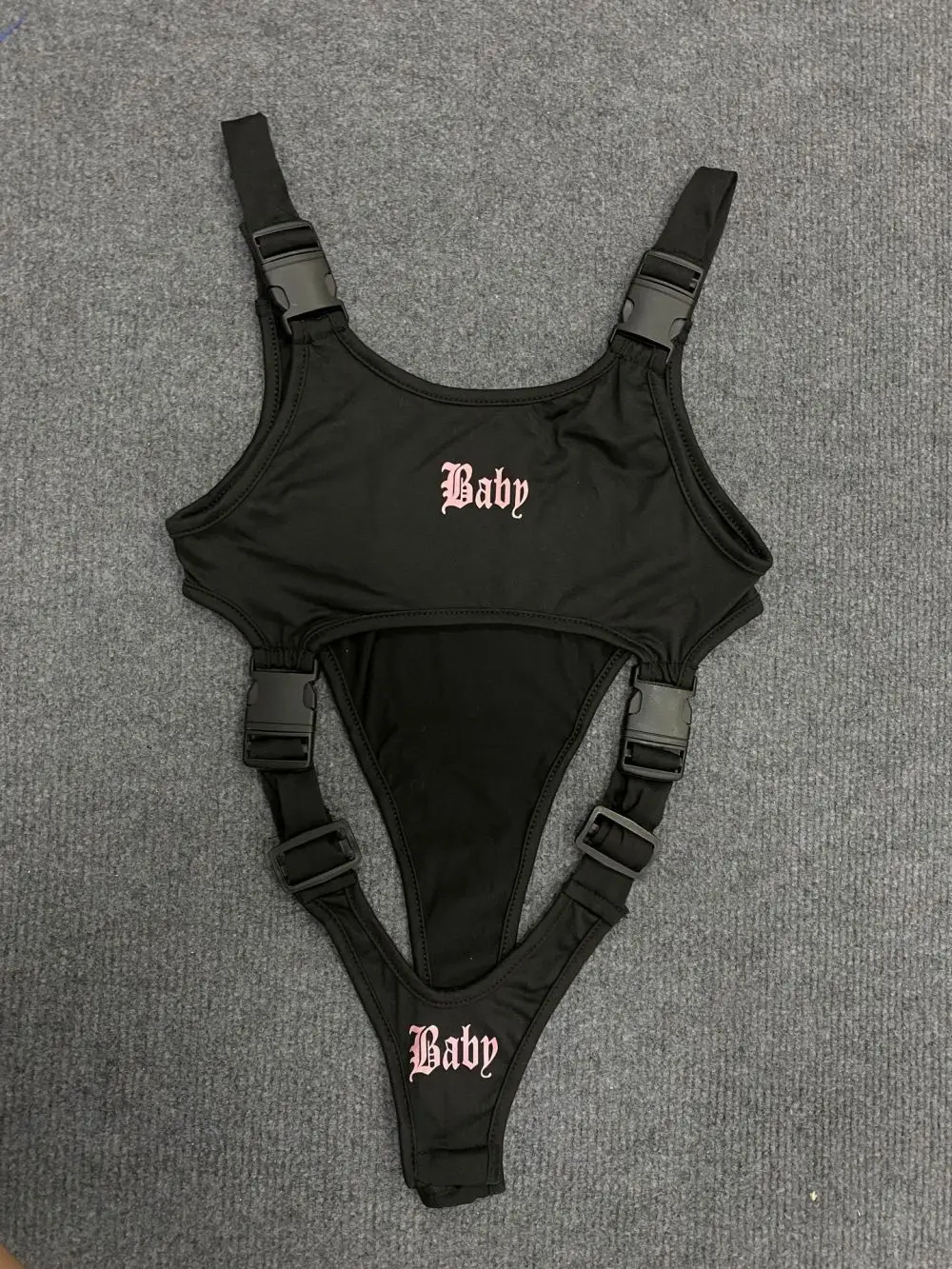 2026 New Solid Color Letter Printed Buckle Strap Fashion Casual jumpsuit Female Sexy Spicy Girl Dress Party Date Niche Trend Y2K