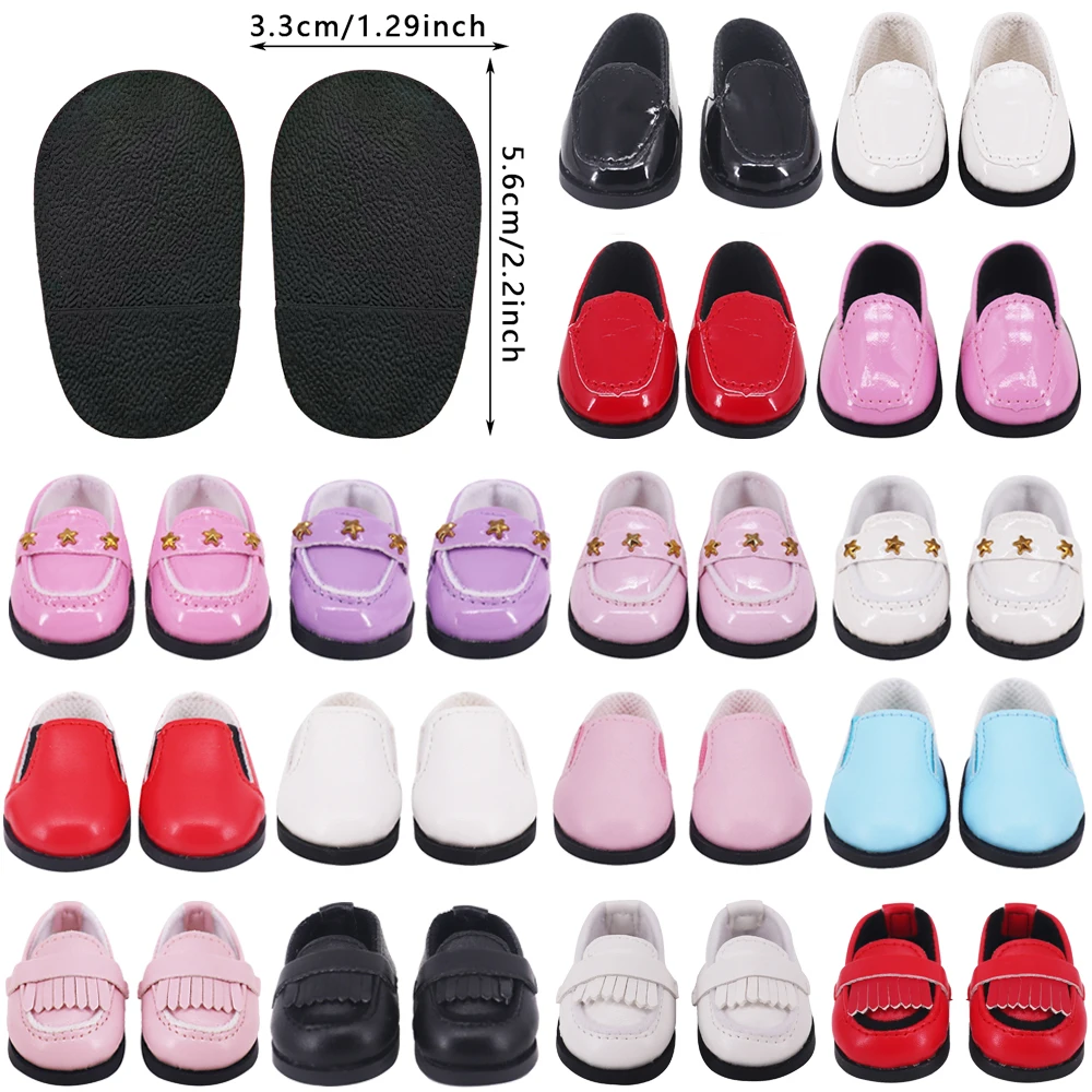 5.5Cm Doll Shoes Paola Reina&14.5Inch Wellie Wisher Pu Shoes For 14.5Inch Doll&EXO&Blythe Doll Clothing Accessories Girl DIY Toy