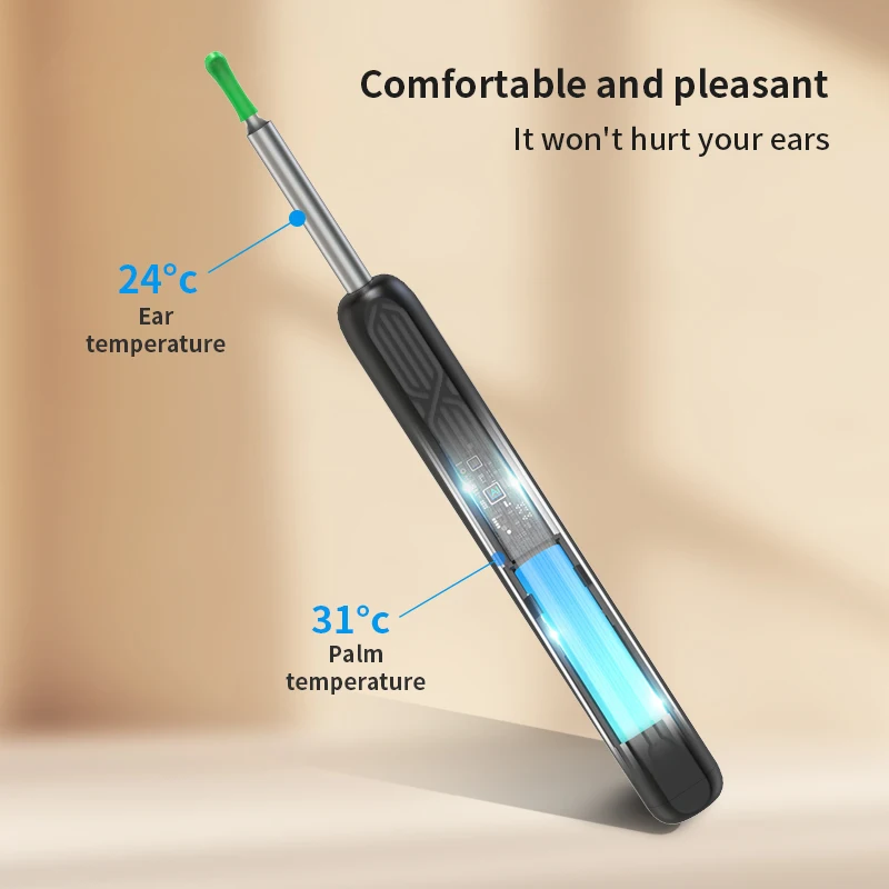 2026 New Wireless Smart Visible Earpick Ear Wax Cleaner HD Camera 6 LED Lights Earwax Removal Cleaning Tool Kit For iOS Android - view 5