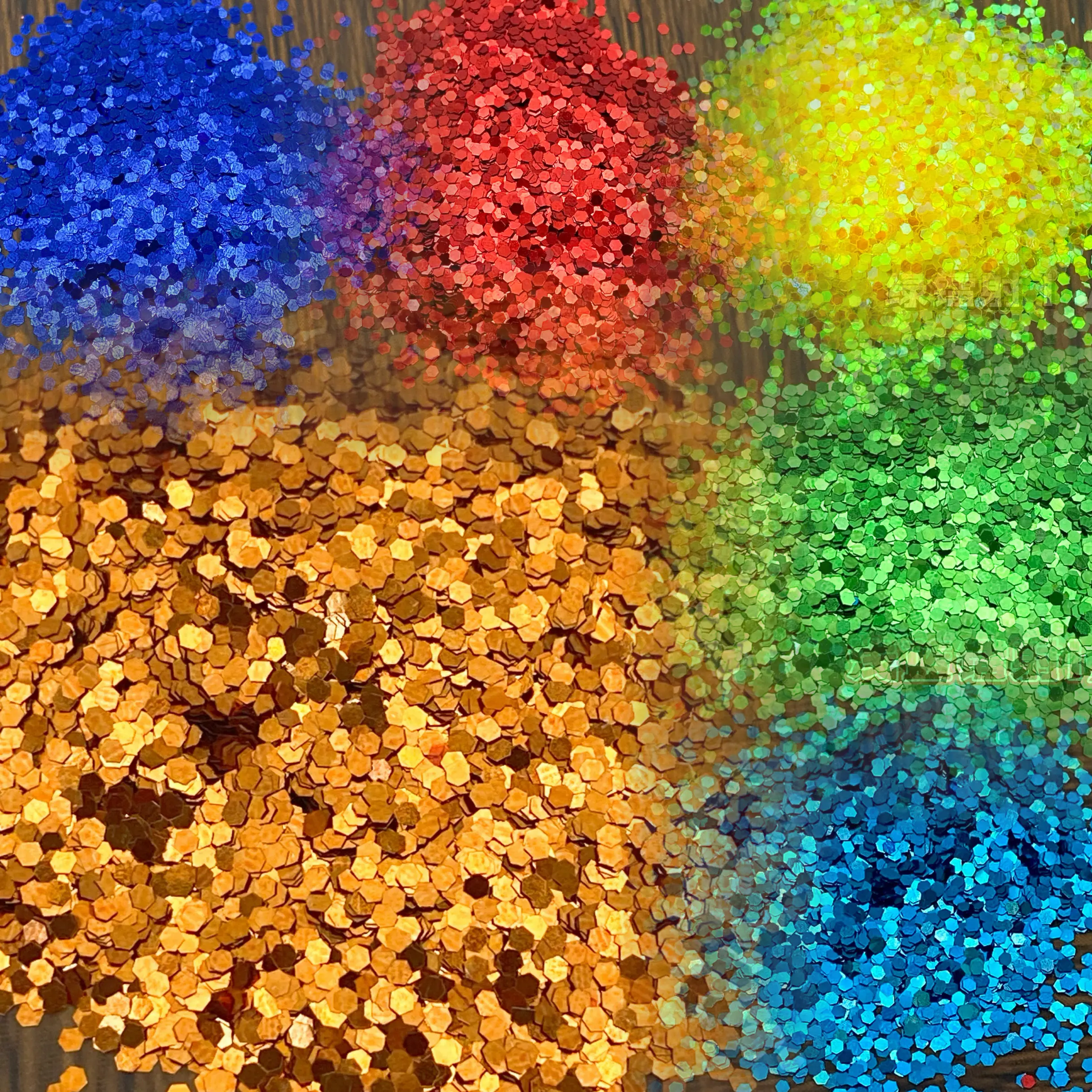 Ultra-thin Calcined Mica Slice Colorful Composite Dyed Rock Slice Exterior Wall Decoration Epoxy Floor Paint Golden Sequins 500g