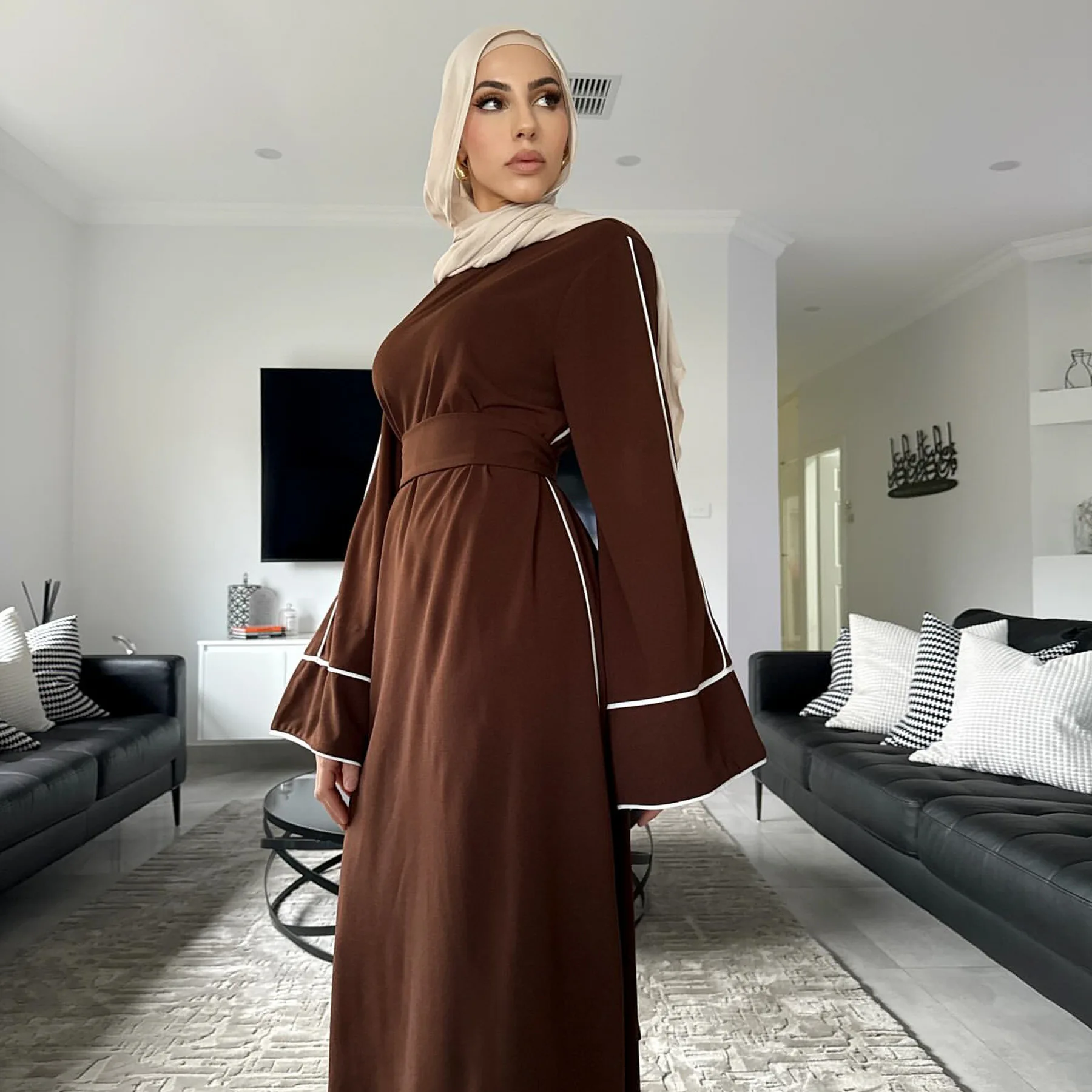 

Fashion Muslim Abaya Wholesale Islamic Clothing EID Ramadan Modest Luxury Robe Muslim Women Dress Girl Hijab Dubai Abaya Dress