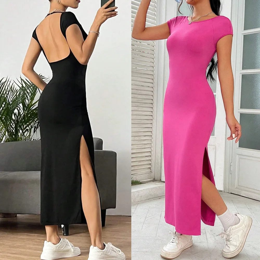 

2025 summer new Elegant style knitted sleeveless dress mid-waist pullover A-line mid-length dress for women