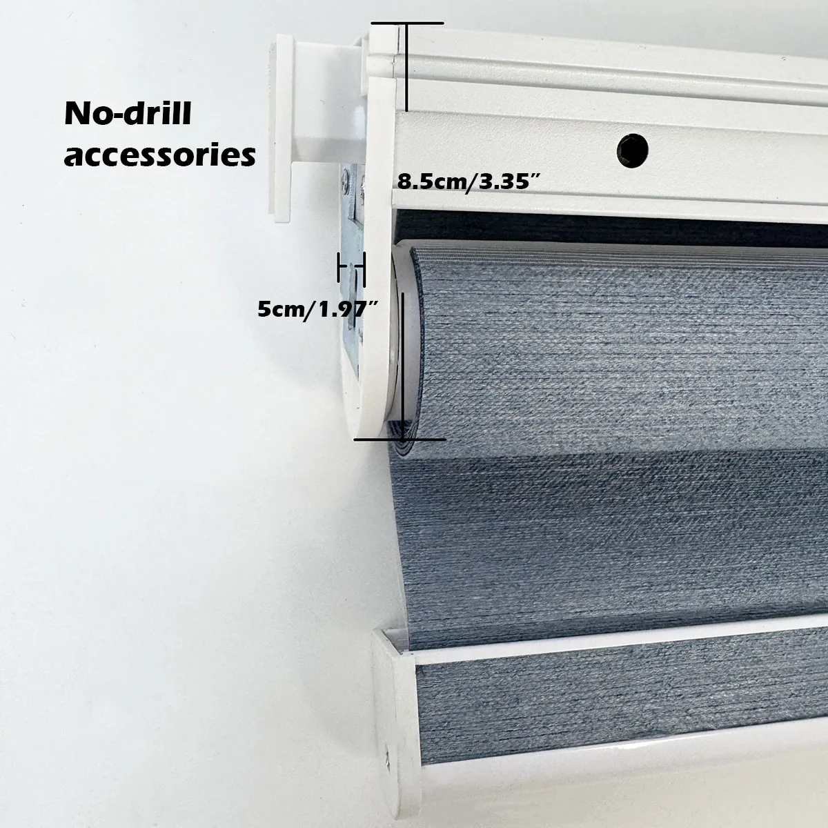 Decopedia No-Drill Zebra Blinds for Windows Motorized Roller Blinds Day and Night Window Blinds Gilrs-Can-Do