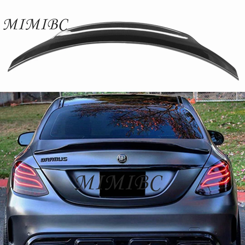 

FOR Mercedes-Benz C-Class W205 4Door sedan PSM Style Carbon Fiber Rear Spoiler Trunk Wing 2013-2022 FRP Forged carbon