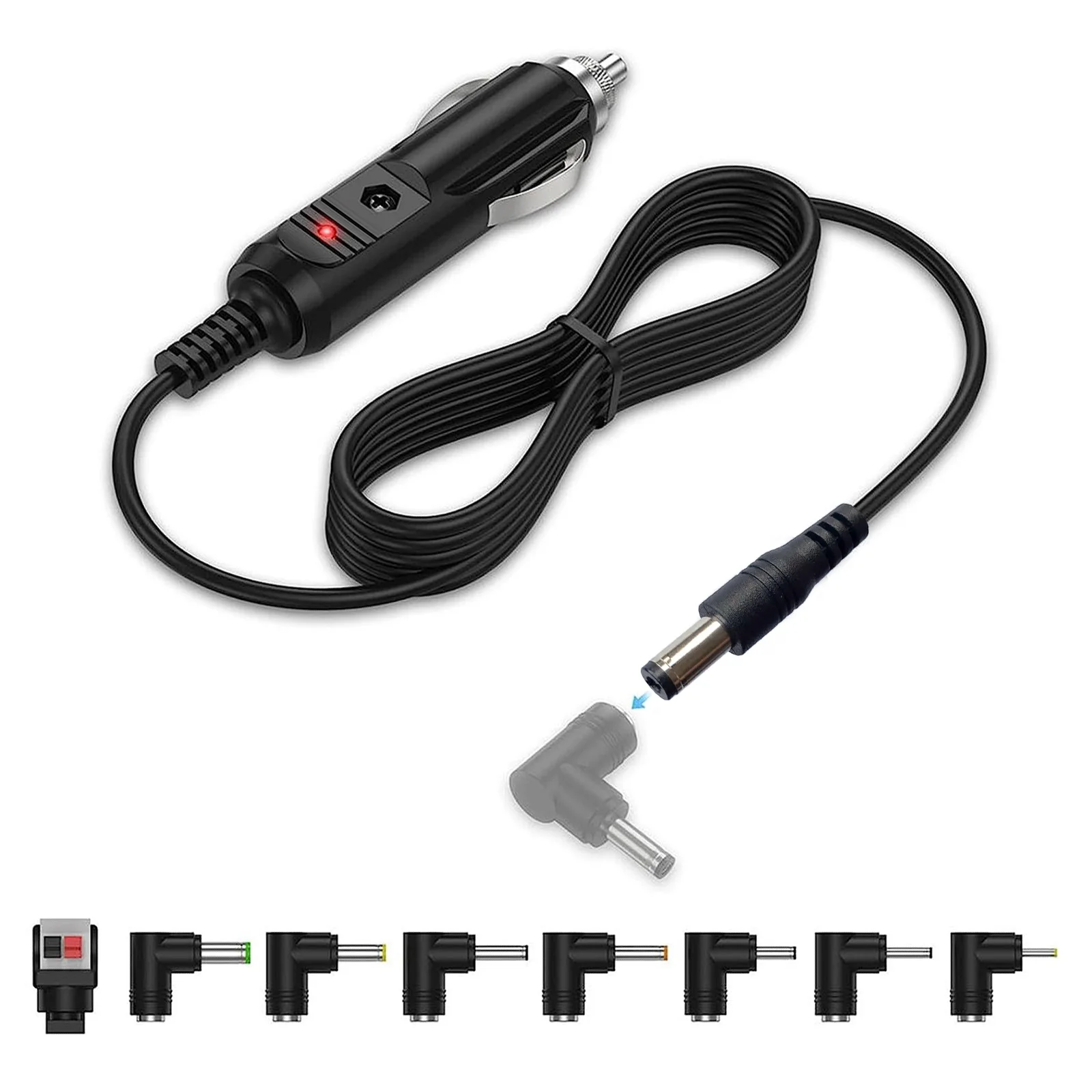 24 W 12 V Universal-Autoladegerät-Netzkabel für tragbaren DVD-Player, GPS, Snailax-Sitz, LED-Licht mit 8 DC-Adaptern – Detail 1