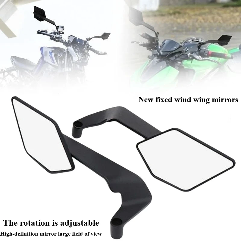 

For YAMAHA MT03 MT07 MT25 MT09 MT10 SP Motorcycle rearview mirror air wing side mirror rotating adjustable universal accessories