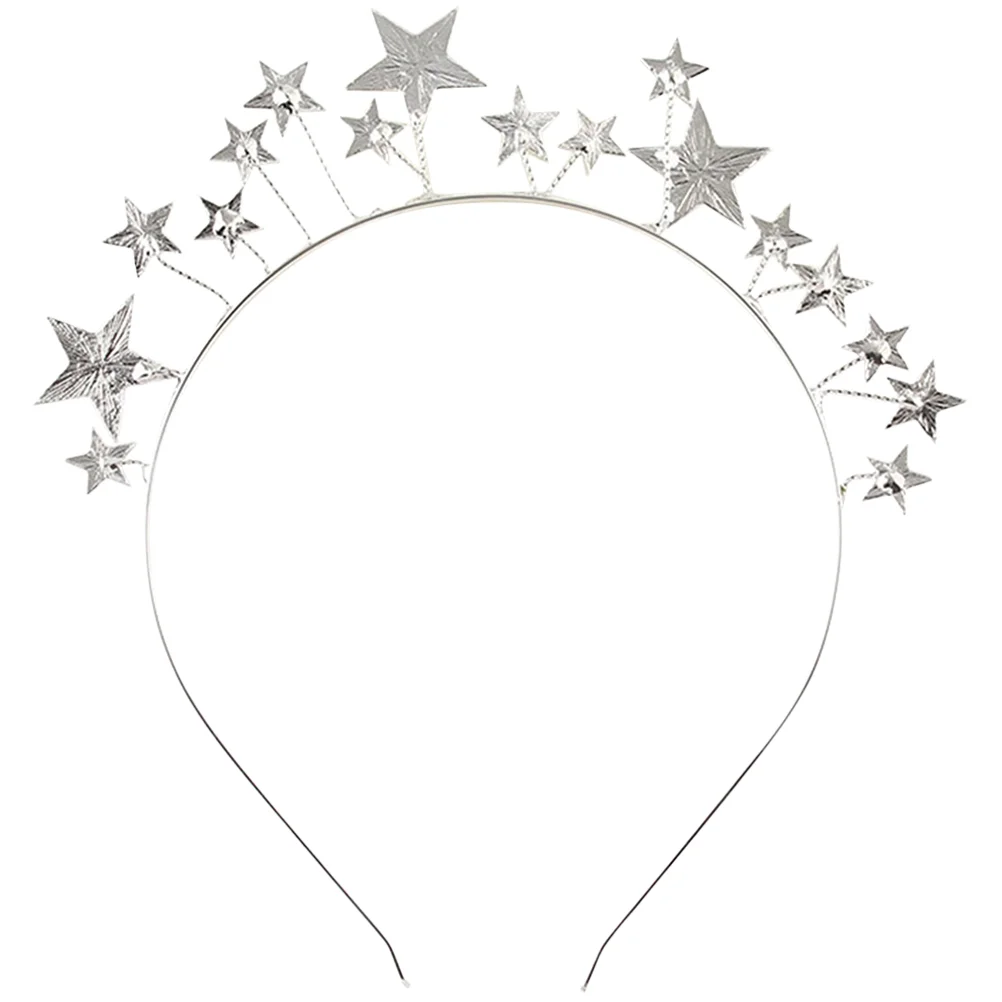 Star Headband Women Hair Decor Bridal Rhinestone Hoops Party Fashion Prime Ornament Woman