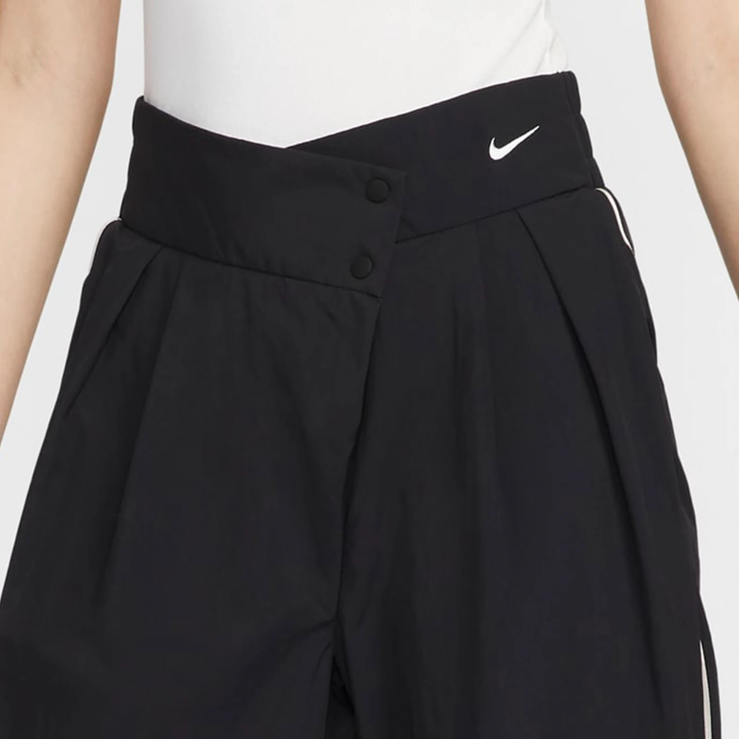 Nike Official Genuine Classic Women's Asymmetric Waist Woven Sports Pants FV7542-010