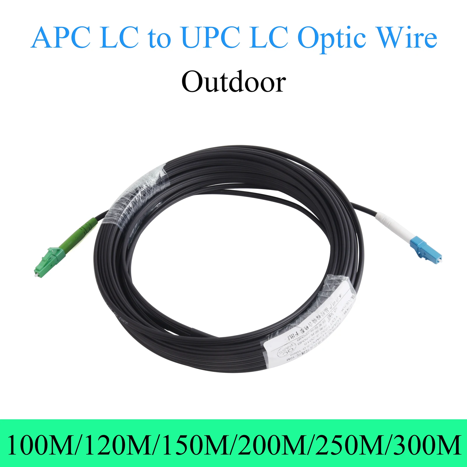 

Fiber Optic Extension Wire UPC LC to APC LC Single-mode 1-core Outdoor Convert Line 100M/120M/150M/200M/250M/300M Optical Cable