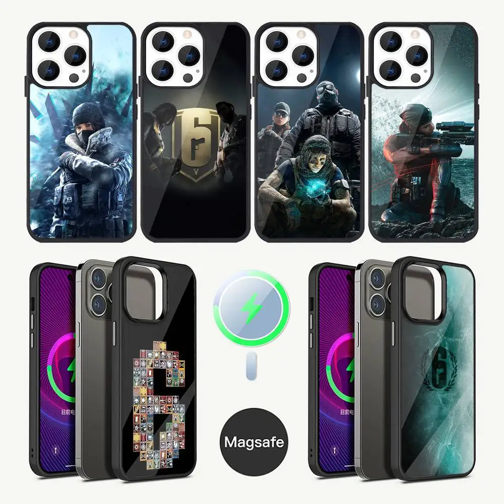 

Ice R6 R-Rainbows Phone Case For iPhone 17,16,15,14,13,12,11,Plus,Pro,Max Mini Magsafe Magnetic Wireless Charging