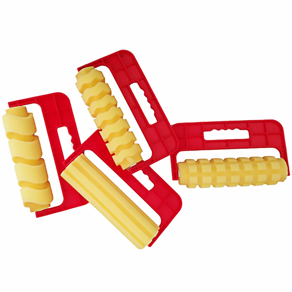 

4Pcs Durable Kids Graffiti Sponge Roller Diy Drawing Art Tools For Painting