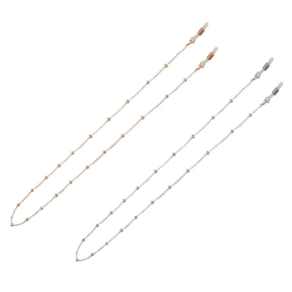 Chaîne de retenue de lunettes en alliage, 2 pièces, porte-lunettes à la mode, solide et sécurisé, adapté aux lunettes et aux lunettes de soleil, Design unisexe