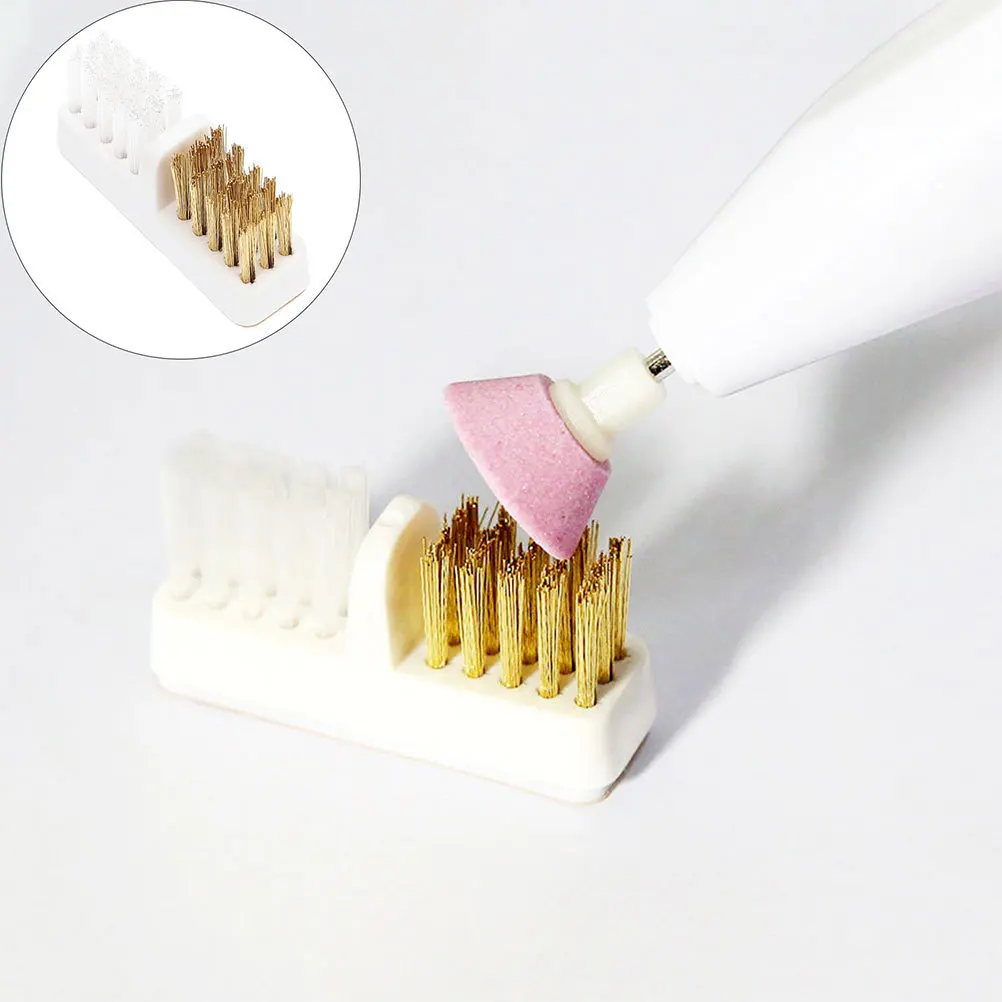 

5Pcs Copper Wire Brush for Nail Drill Bit Cleaner Multi-Functional Nail Art Tool Strong Bristles Manicure Tools