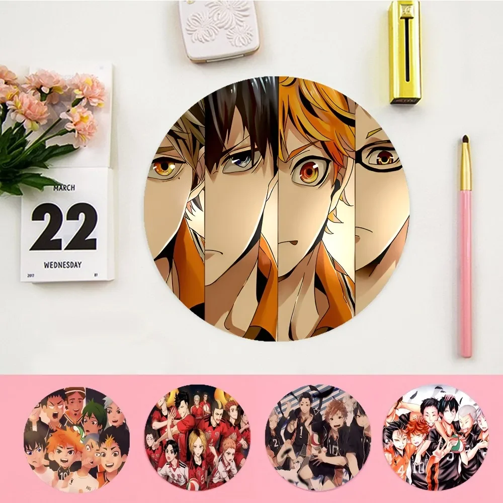 Anime HaikyuuRound Custom Skin Office Computer Desk Mat Table Keyboard Big Mouse Pad Laptop Cushion Non-slip Office Accessories