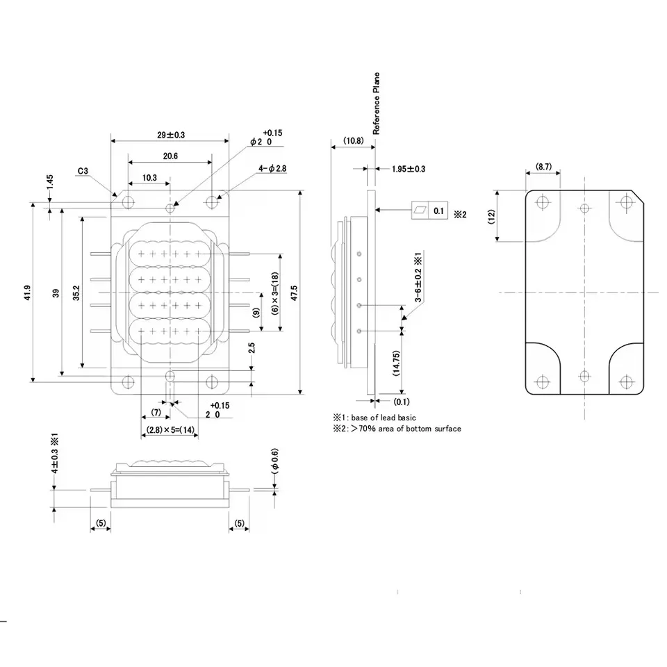 NUBM37 455nm 125W Blue Laser Diode with 24pcs LD Chip Arrays Multiple (Used)