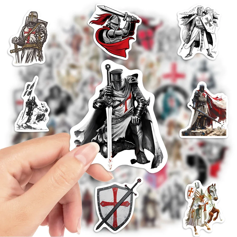 Templar Knight Crusader Stickers Art Kids DIY Gift Toy Decorative Decal for Scrapbook Journal Laptop Luggage Bottles Waterproof