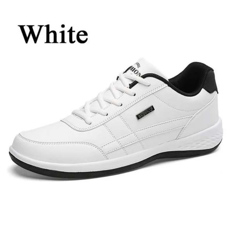 PU Leather Men Light Shoes Trend Casual Sneakers Italian Breathable Leisure Male trainers Non-slip Footwear Men Vulcanized Shoe