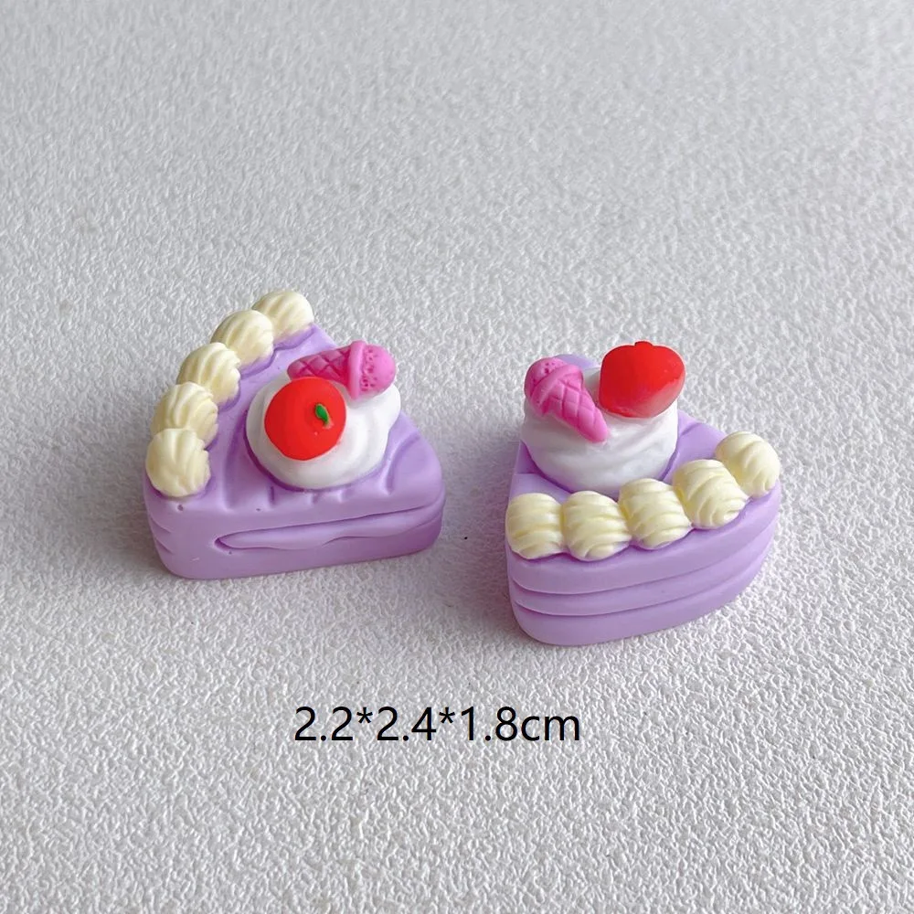 5pcs Bright Noodle Play 3D Cake cartoon resin flatback cabochon diy crafts materials kid handmade jewelry charms