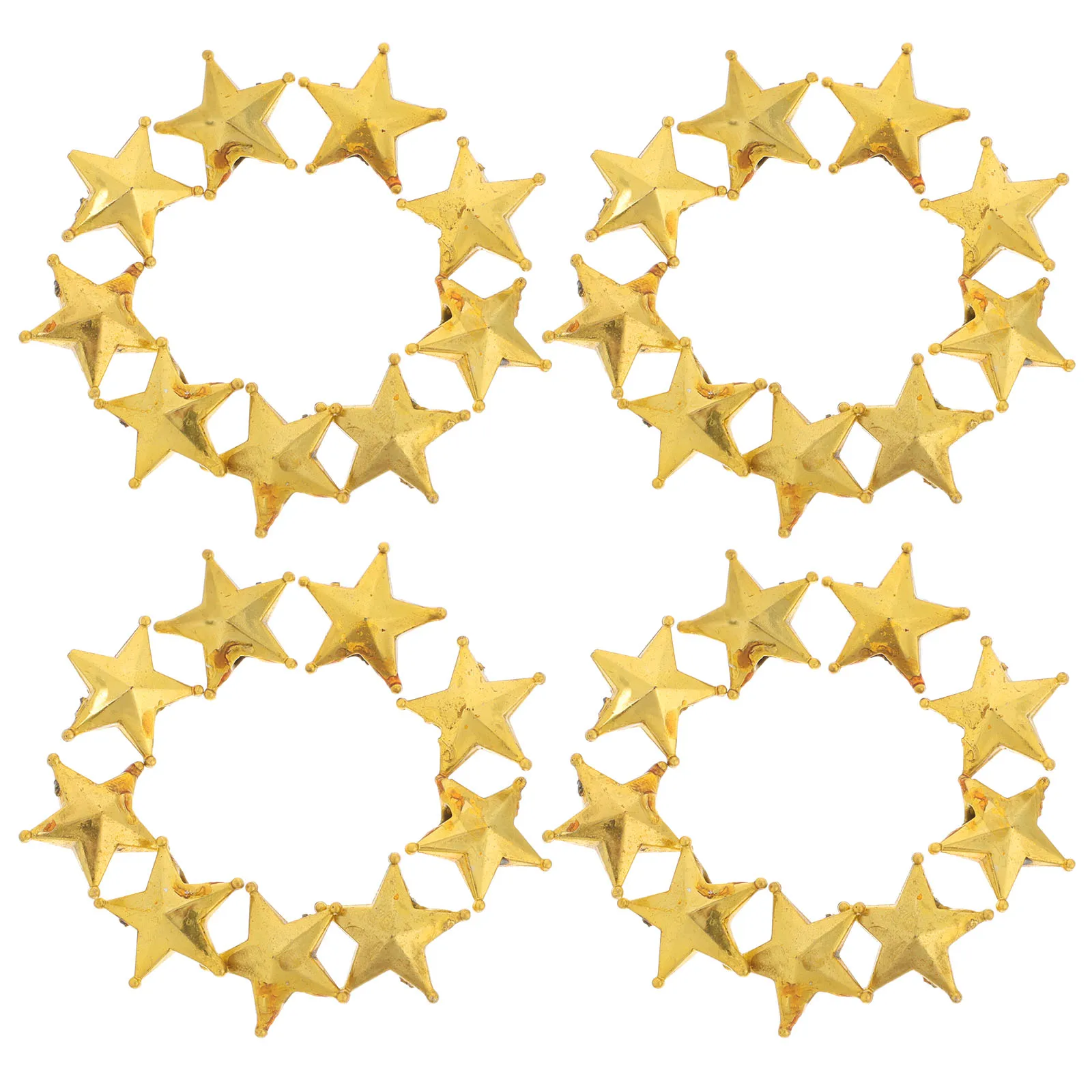 

50pcs Christmas Topper Star Miniature Christmas Tree Topper 2cm Golden Decor Treetop Adornment Xmas nament Festive Accessories