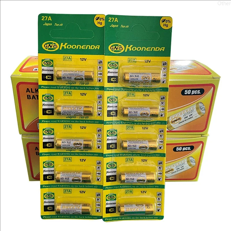 12 فولت 27A بطارية قلوية جافة A27 G27A 27MN MS27 GP27A L828 V27GA ALK27A لجرس الباب ، المشي ، إنذار السيارة ، التحكم عن بعد 10 قطعة
