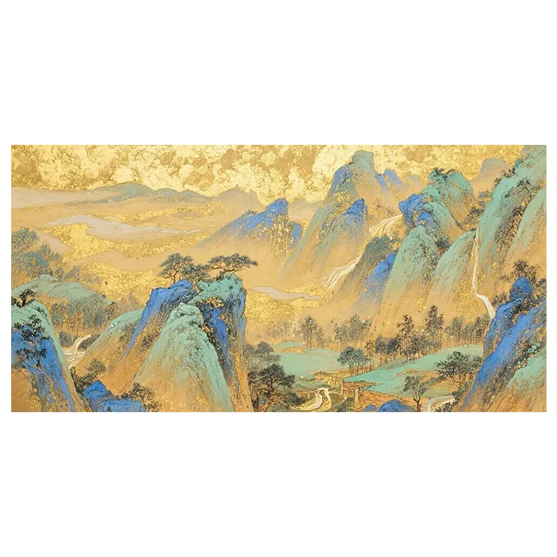 CX hanging painting pure hand-painted oil painting living room background wall atmospheric decorative painting