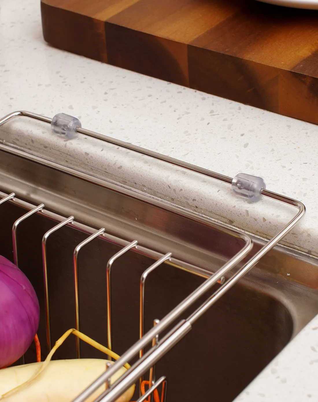 ORZ منظم مطبخ تجفيف الأطباق لوازم الفولاذ المقاوم للصدأ الإسفنج حامل رف لتجفيف الأطباق سلات تخزين اكسسوارات المطبخ