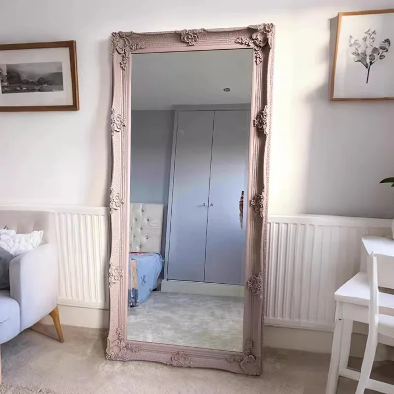 European Retro Art Home Decoration Mirror Customization Luxury-Style Clothing Store Changing Room High-definition Vanity Mirror