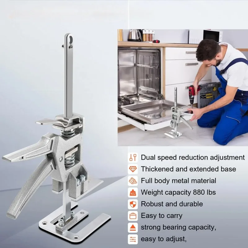 

Labor Saving Arm Jack 2 Pack Stainless Steel Furniture Lifter Tool Hand Lifting Jack Tool Wall Tile Locator Door Panel Lifting