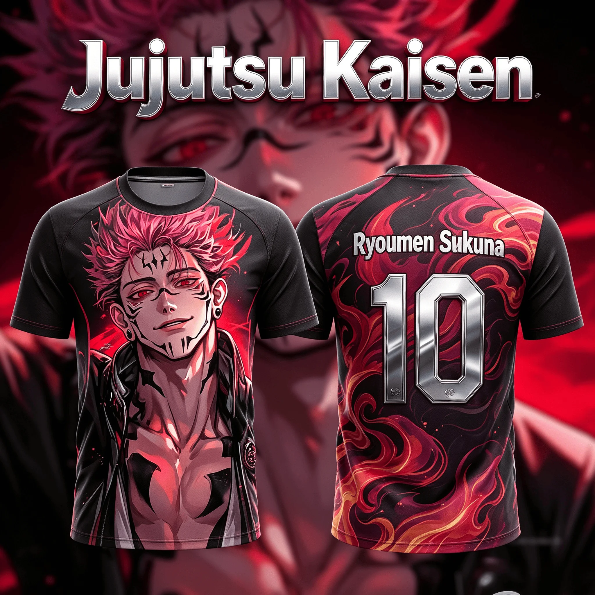 Anime Jujutsu Kaisen Ryomen Sukuna 3D Print Breathable Sports T-shirt Y2K 2026 Summer Hot Trend Unisex Tops for Adults Kids