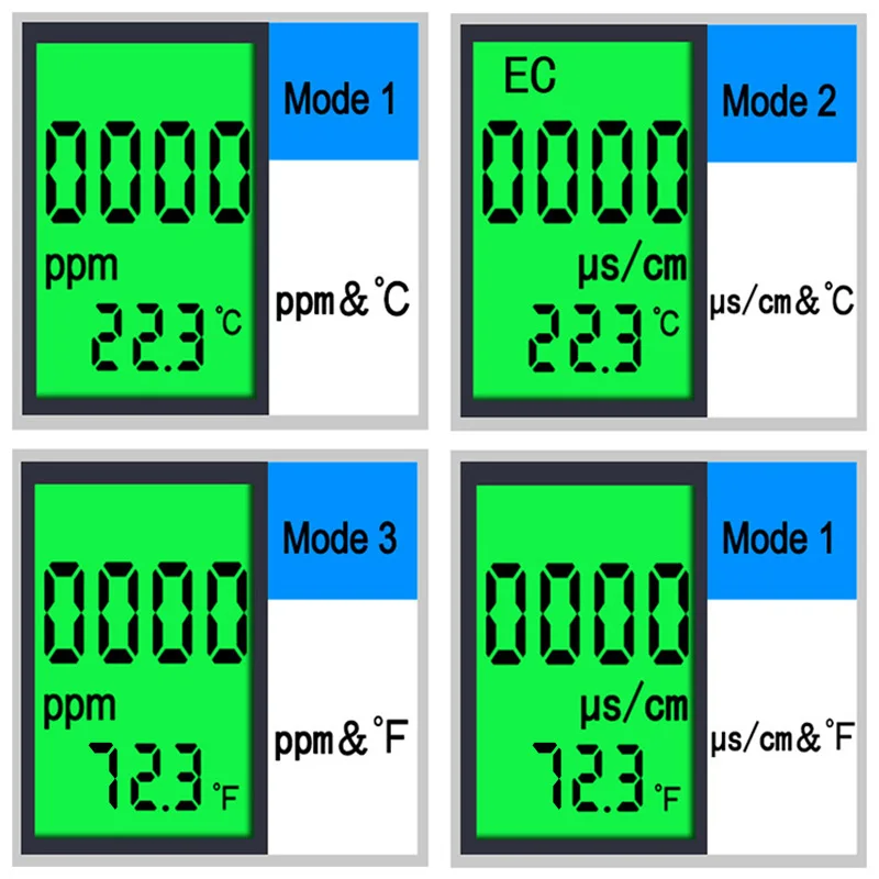 Probador de temperatura Digital multifuncional para pureza del agua, pluma de prueba de temperatura, TDS EC, 3 en 1, 1 Juego