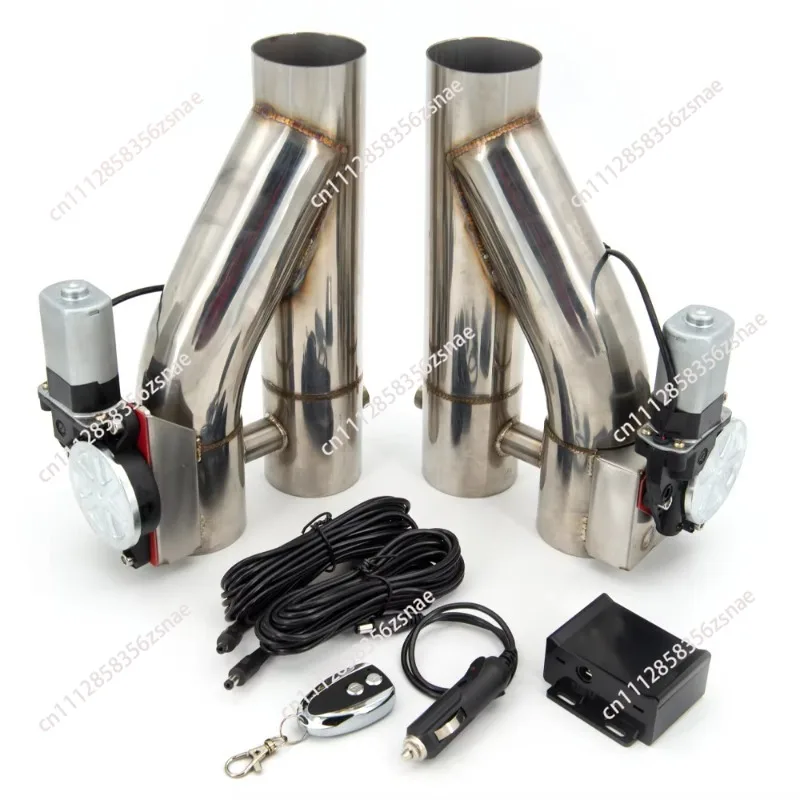 for stainless steel 1 drag 2 double valve exhaust cut-off pipe muffler bypass exhaust decorative pipe remote control DYTR