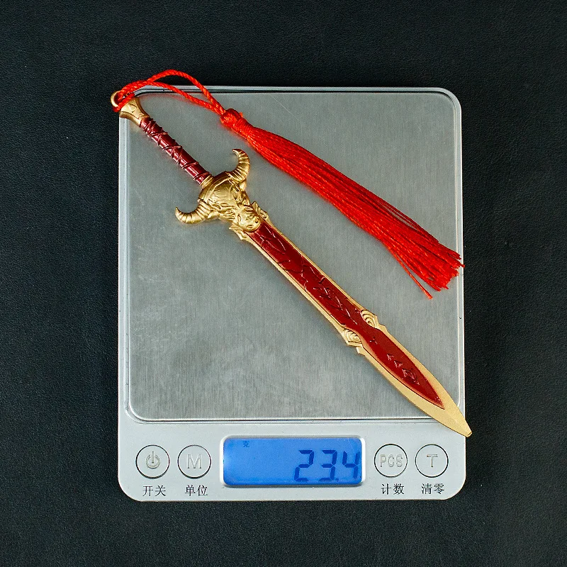 Figurine de dessin animé sabre, 15cm, artisanat en métal, accessoires de collection, décoration de bureau, ornements, cadeaux d'anniversaire, jouets