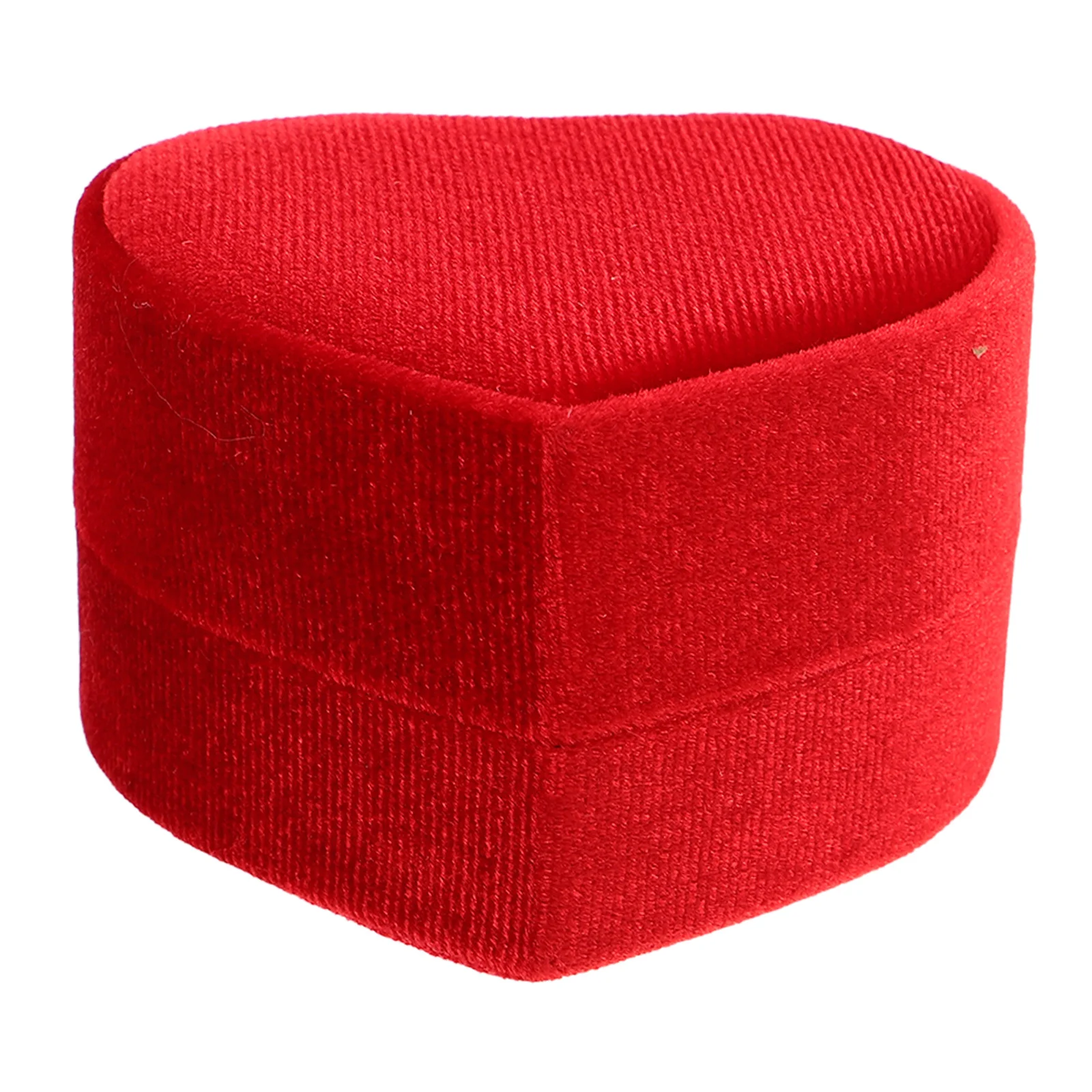 Engagement Ring Box Heart Shaped Jewelry Box Soft Ring Holder Lid for Wedding Proposal Ceremony Organizer Jewelry Organizer