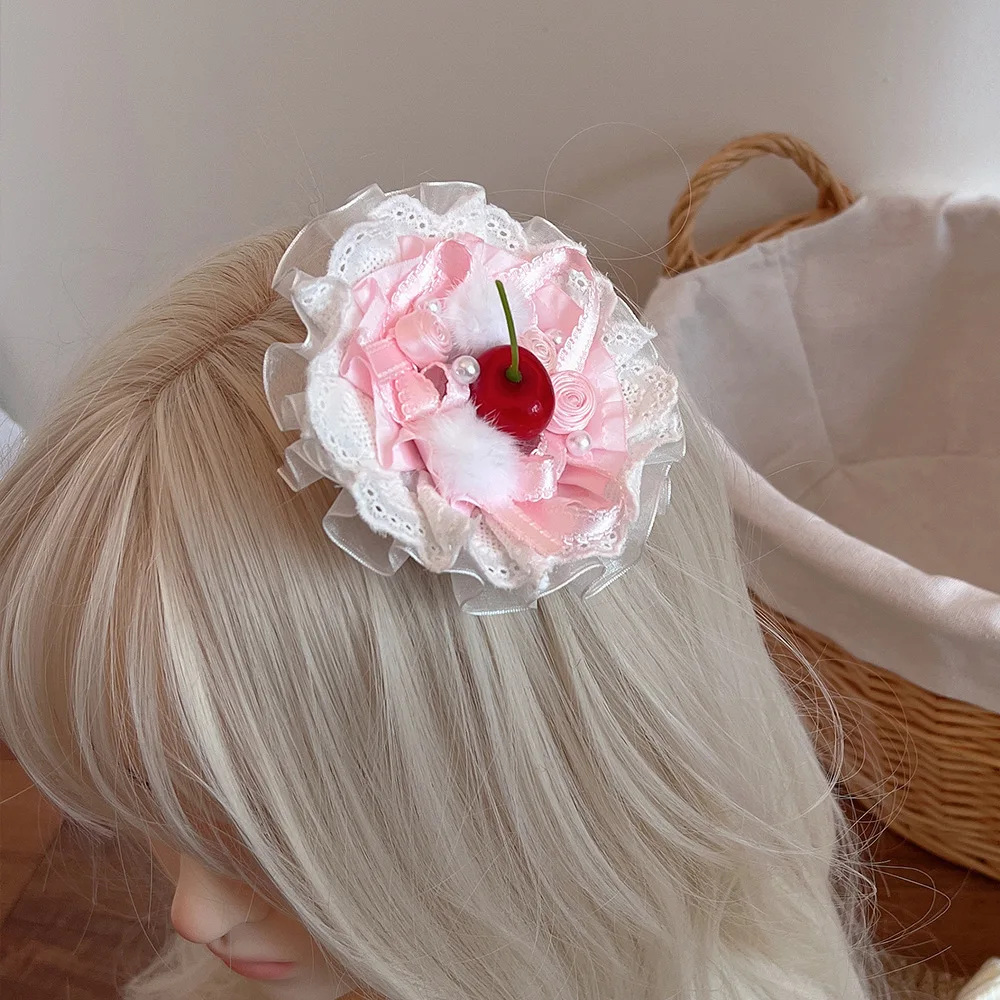 Cherry Lolita Lolita Cute Bow Lace Hairpin Top Hat Lo Niang Dress Up Birthday Hat