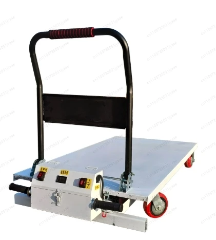 1300X700X400mm Trolley Flat Hydraulic Electric Lift Table and Portable Electric Self-loading Trolley 300Kg