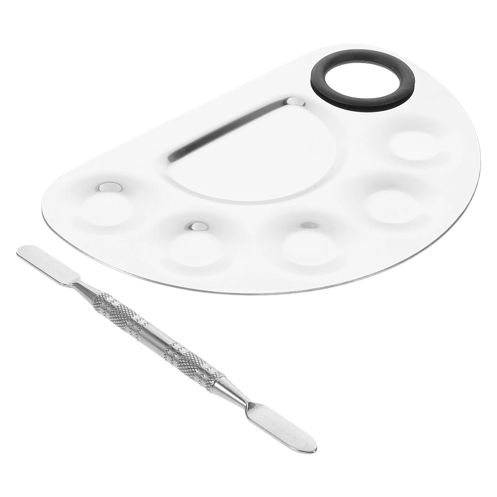 

Mixing Palette and Spatula Set Metal Makeup Palette for Face Mask Mixing Nail Art Design Home Salon Professional Use