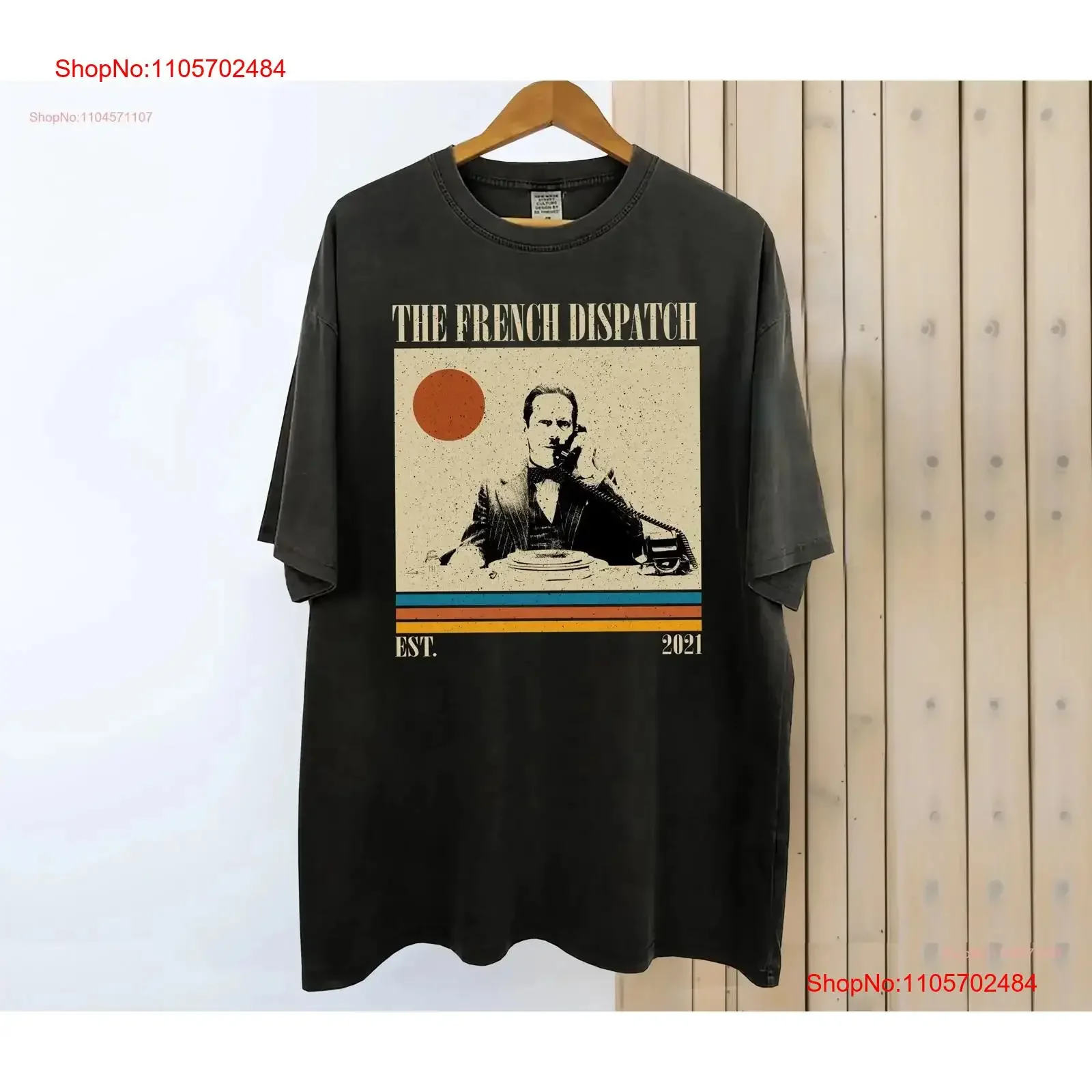The French Dispatch Movie T Shirt Vintage Retro Classic s for him vintage Washed Versatile homme Slightly Stretched Stylish