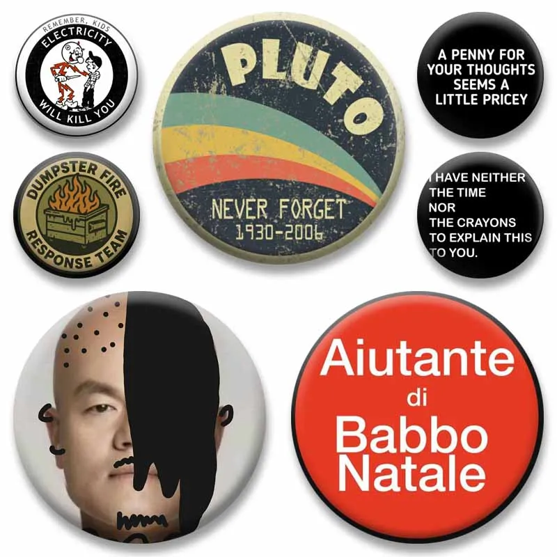 High-quality Funny Saying Pins and Buttons Cartoon Snap-in Brooch Creative Lapel Badge Backpack Clothing Hat Jewelry Accessories