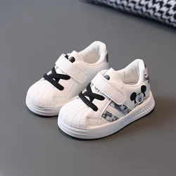 Mickey Kids Anti-slip Casual Sport Shoes Girls Boys Children Soft Sole Cute Toddler Shoes Baby Breathable Sneakers Size 15-25