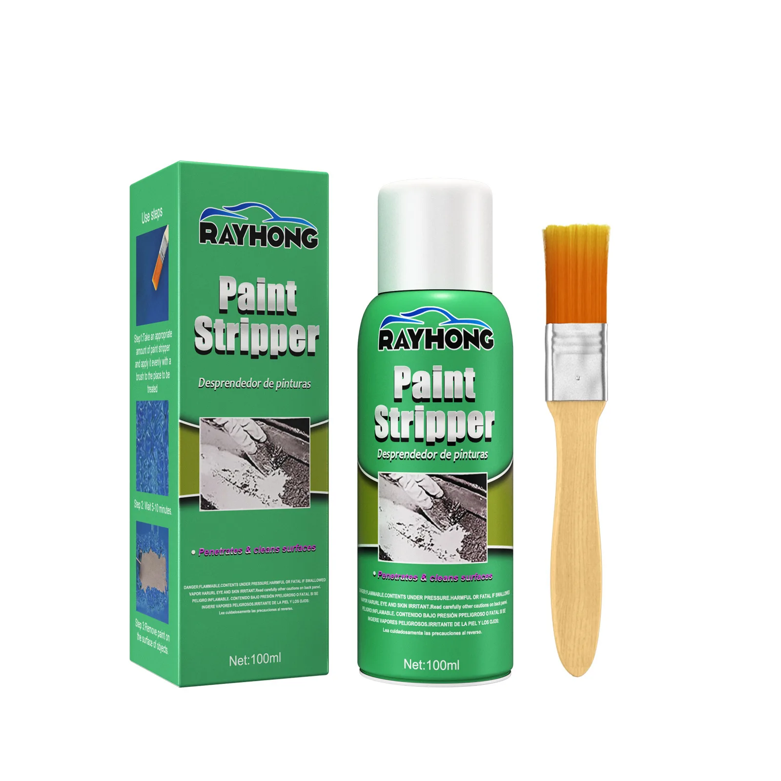 

100ml Paint Removers Car Paint Stripper For Auto Marine Paints Wall Graffiti Correction Removal Quick Peeling Paint With Brush