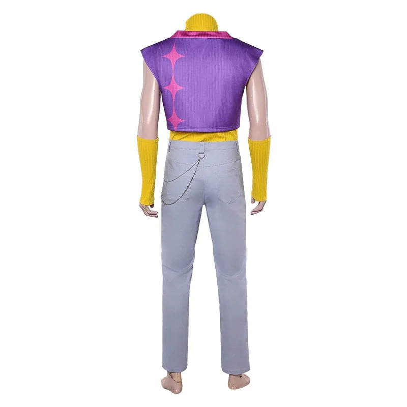 فيلم KPop شيطان هنتر 2025 غامض تأثيري لعب الأدوار زي شعر مستعار أقراط للرجال الأولاد مجموعة هالوين كرنفال حفلة البدلة