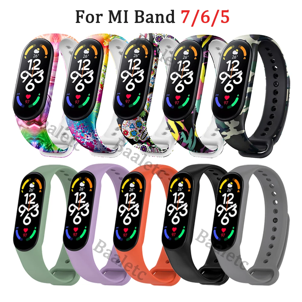 3pcs Strap For Xiaomi Mi Band 7 6 5 Smart Watch Replacement Wristband Bracelet For Xiaomi Mi Band 7 6 Correa Watchband Mi Band 5