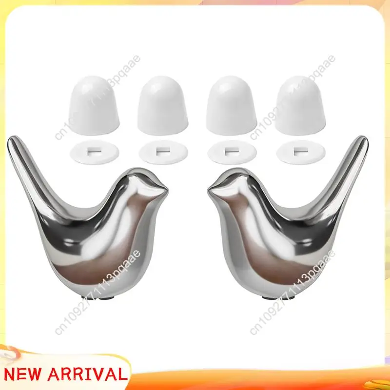 

N84R Birds Toilet Bolt Covers With 4Packs Universal Toilet Bolt Caps Toilet Floor Screw Cover Caps