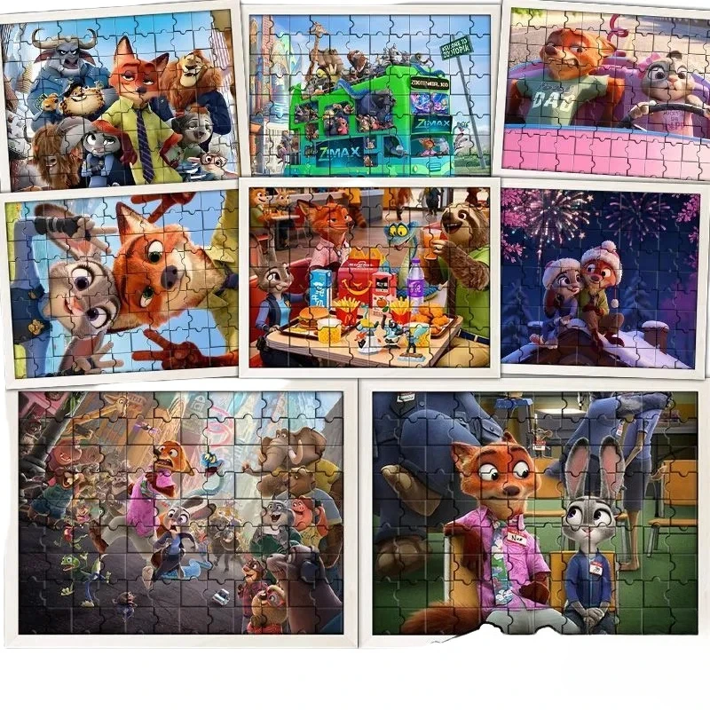 

Disney Zootopia 2, анимационный мультфильм, анимированный постер из фильма, Ник Джуди, настольный орнамент, игрушка-головоломка, Рождественский подарок